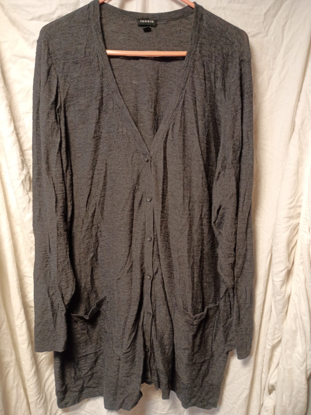 torrid charcoal gray scoop neck top